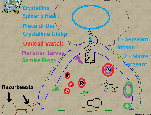 Plane of Valor Key to Aerin Dars Lair Quest Map Locations